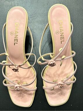 CHANEL Iconic 2001 RARE Rosebud Sandals by Karl Lagerfield